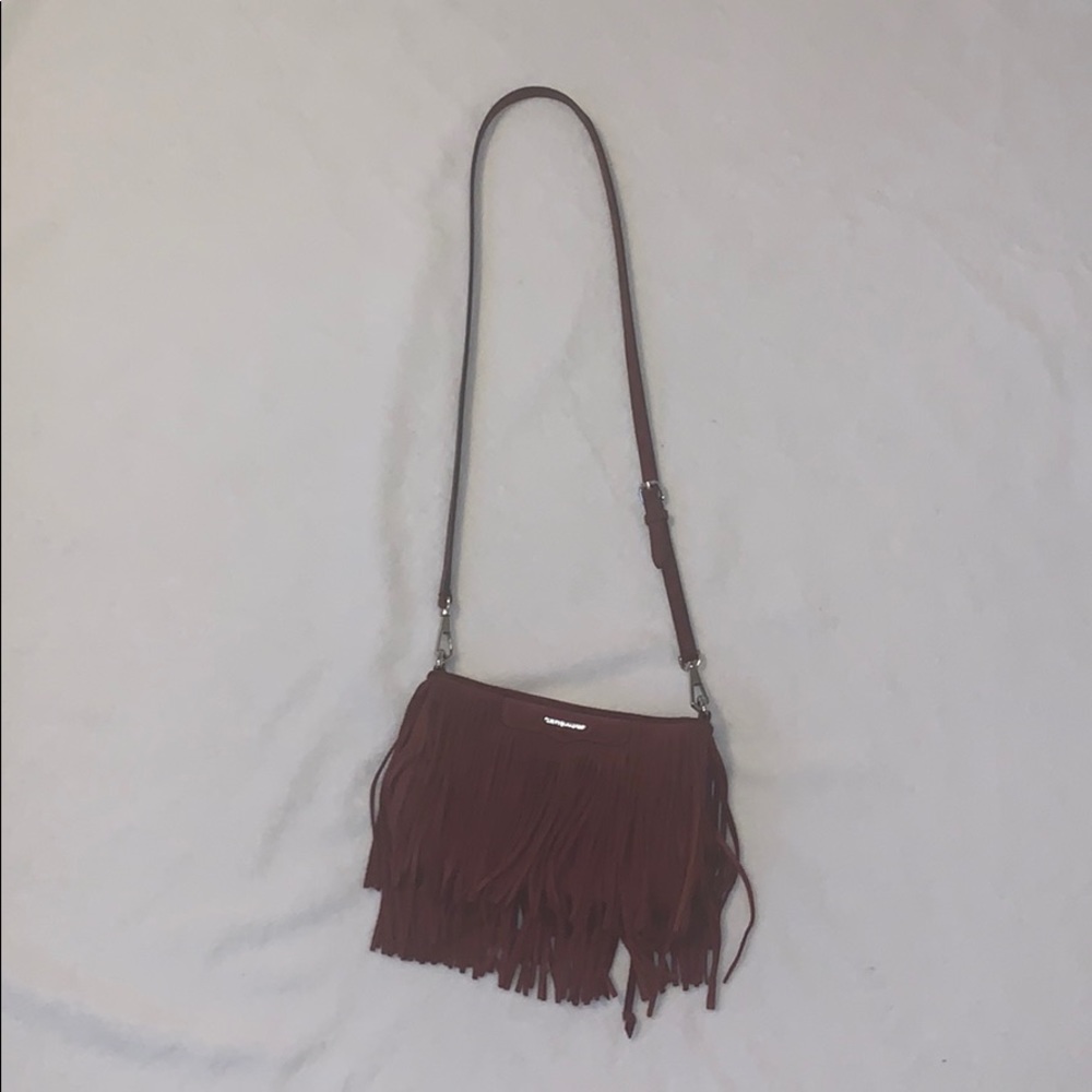 Burgundy Rebecca Minkoff tassel purse